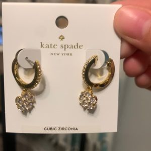 Kate Spade Flower Earrings with Pouch